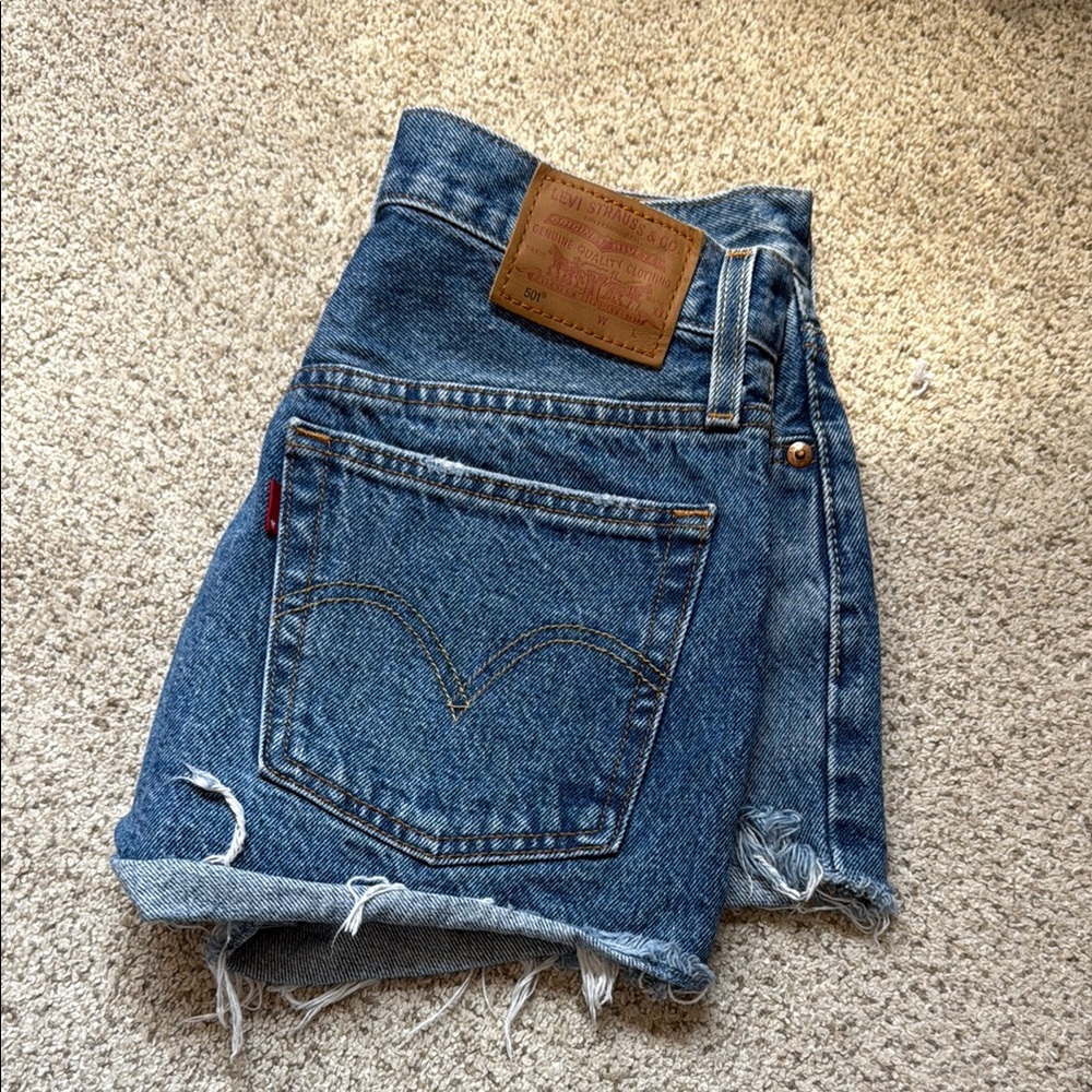 Levi's Women's Blue Denim Shorts 501